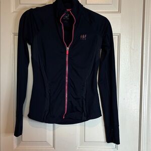 Abercrombie & Fitch Women's Navy Zip-Up Activewear